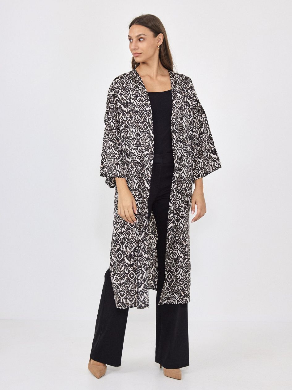 קימונו סאטן מודפס