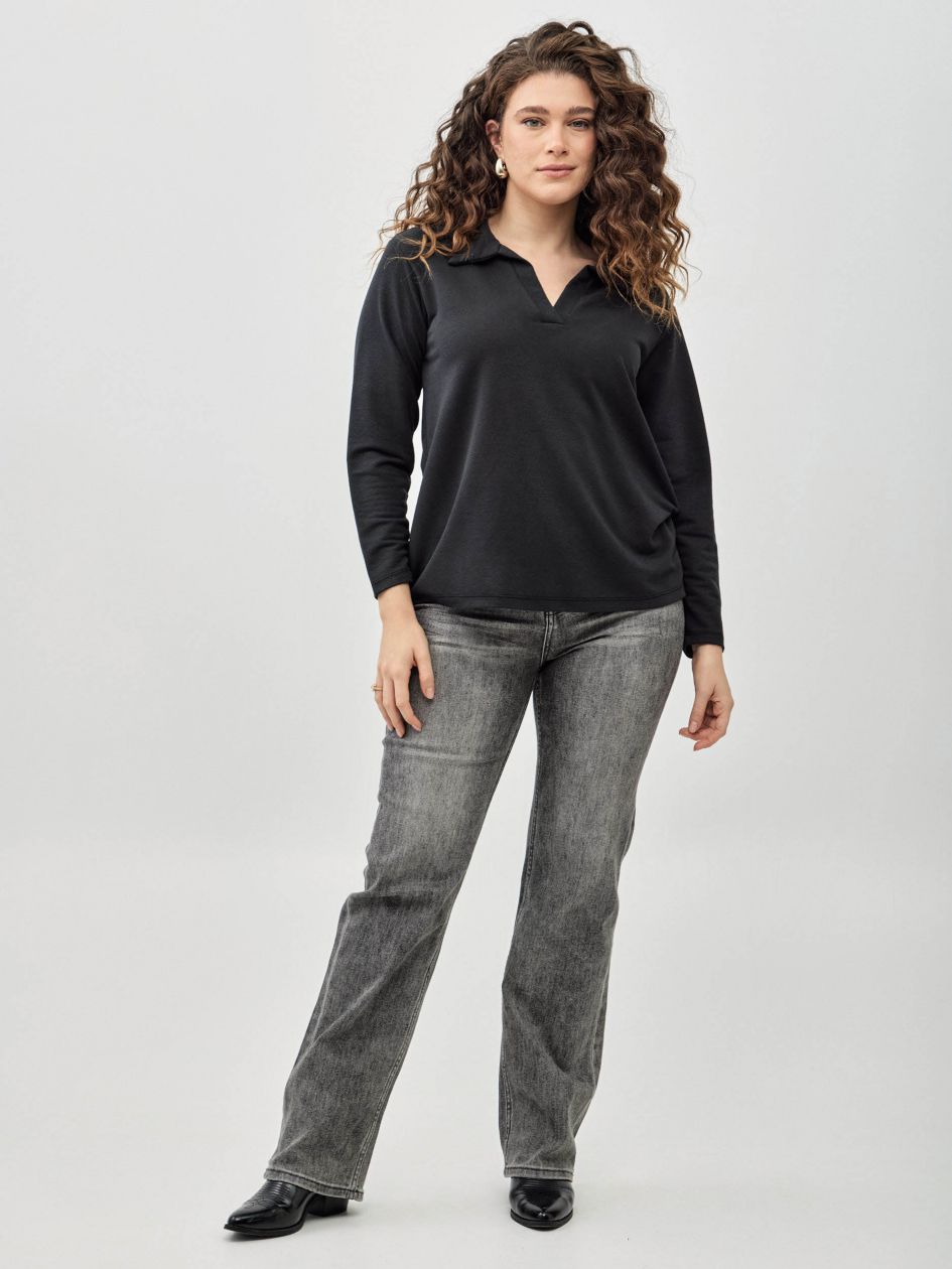 חולצה סריג צווארון