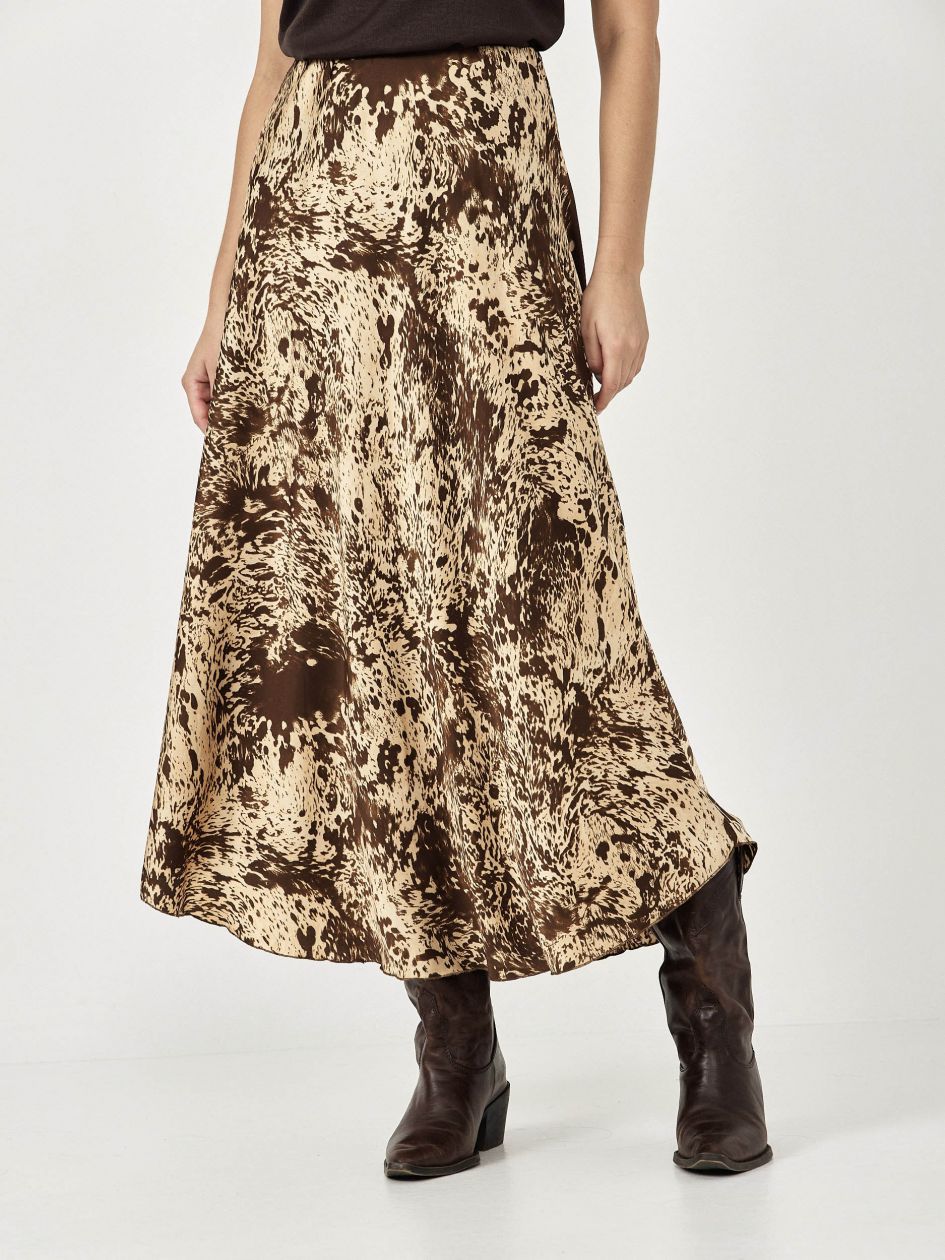 חצאית סאטן מודפס