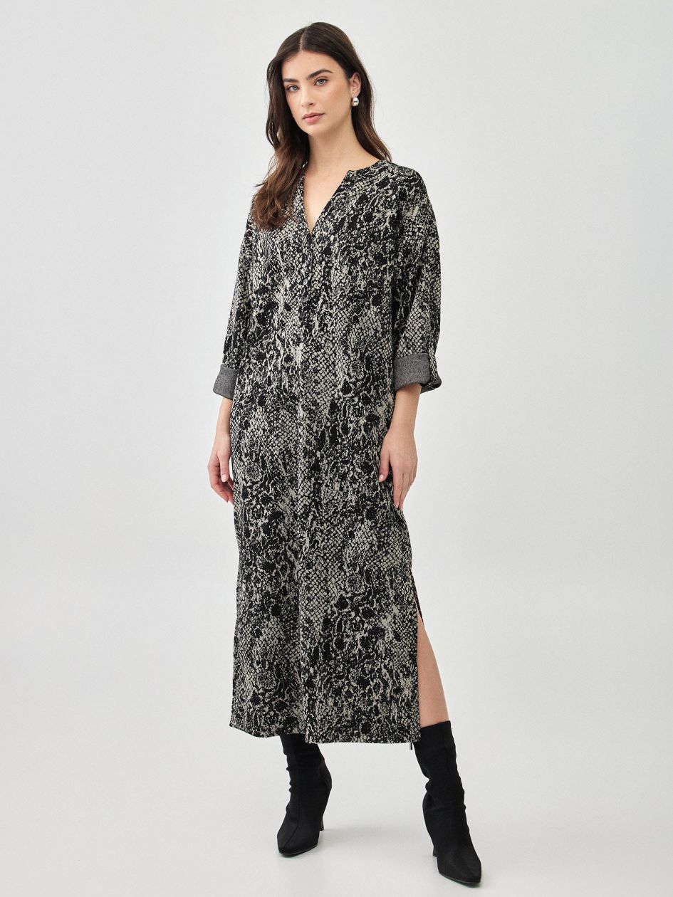 שמלה סריג מודפס