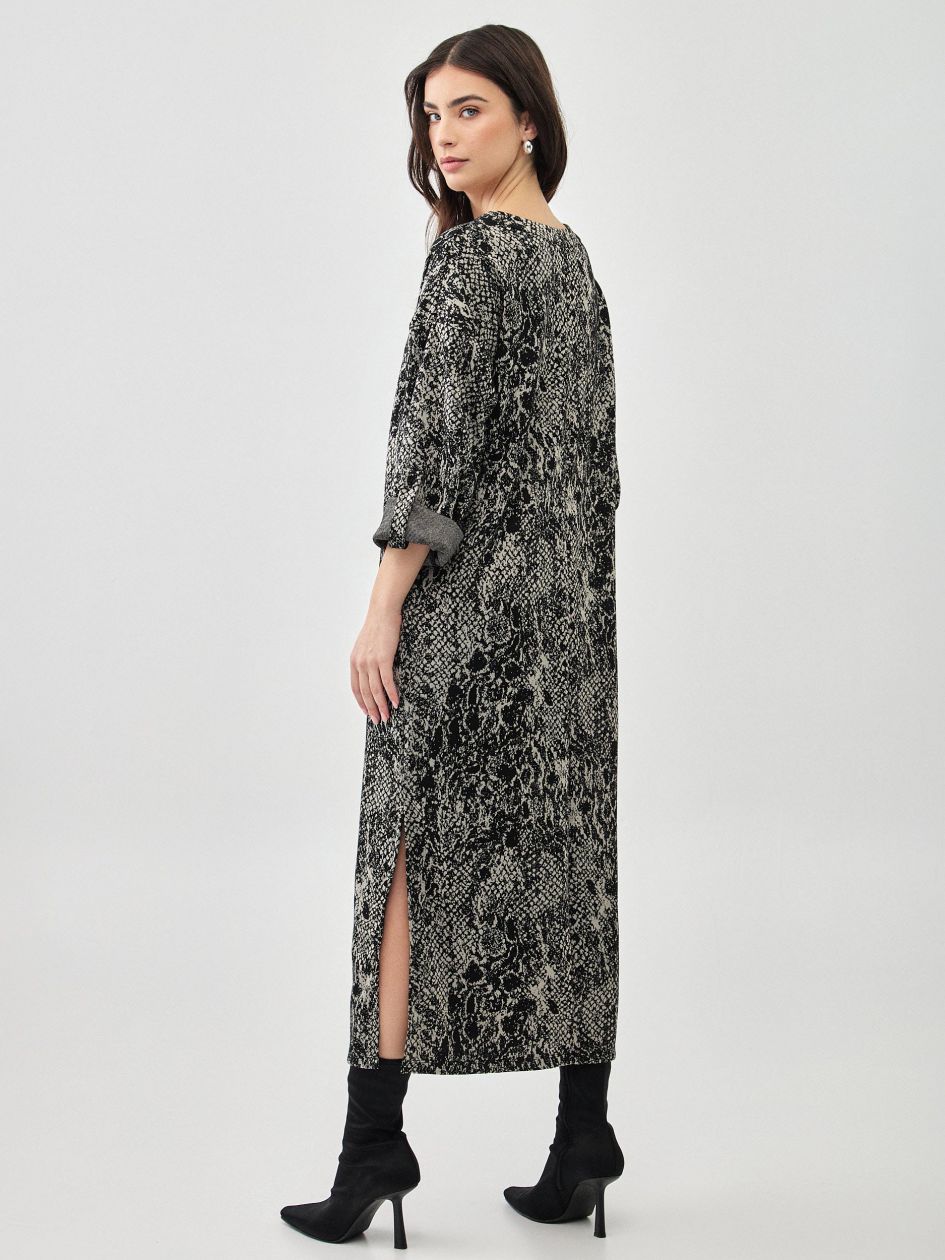 שמלה סריג מודפס