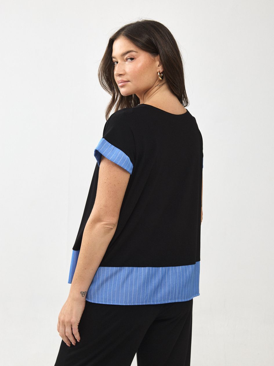חולצה שילוב פסים