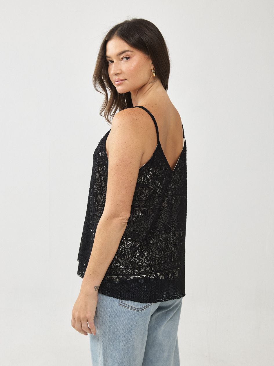 גופיה תחרה שתי שכבות