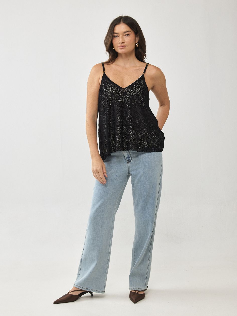 גופיה תחרה שתי שכבות