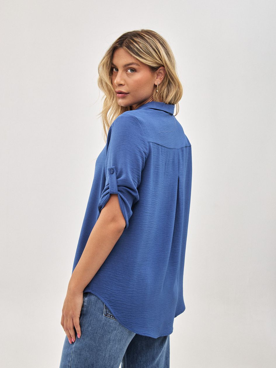 חולצה שרוול קלאפות כפתור