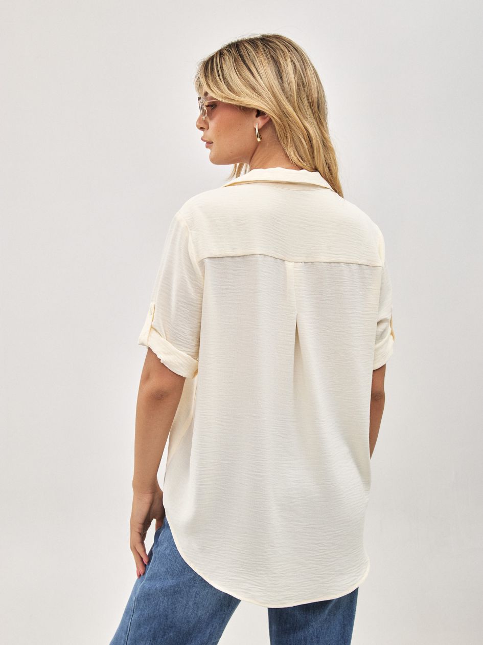 חולצה שרוול קלאפות כפתור