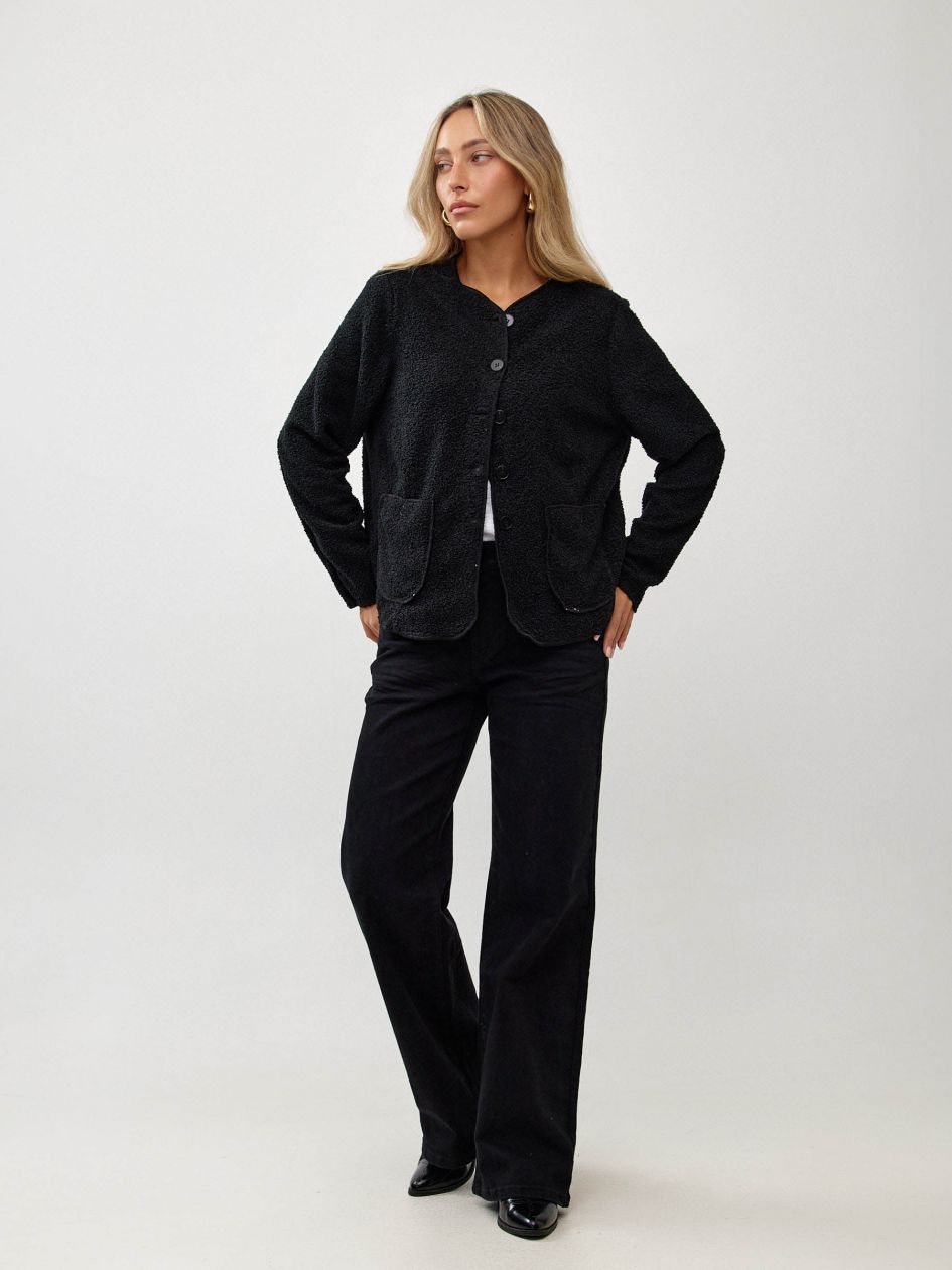 מעיל בוקלה שני כיסים