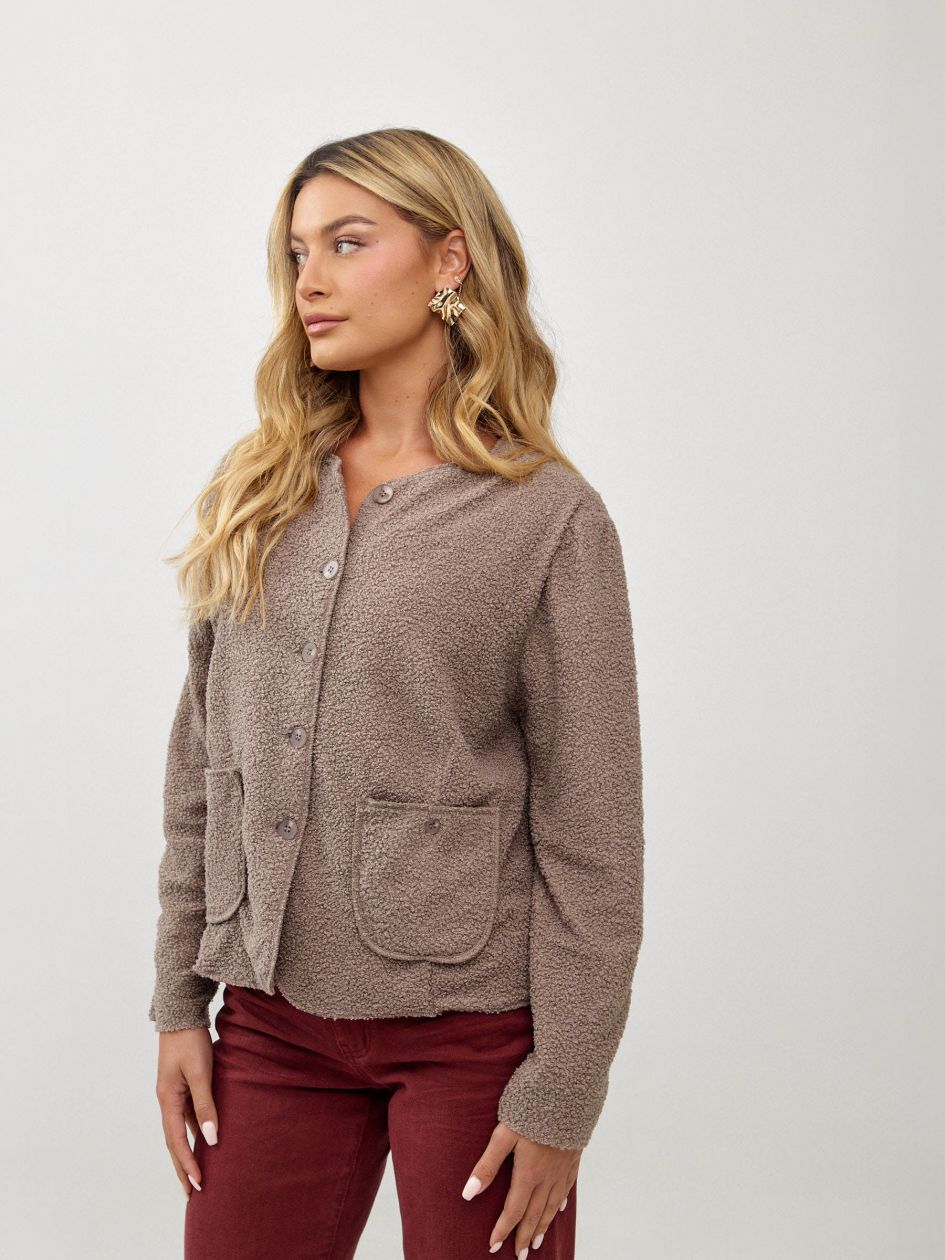 מעיל בוקלה שני כיסים