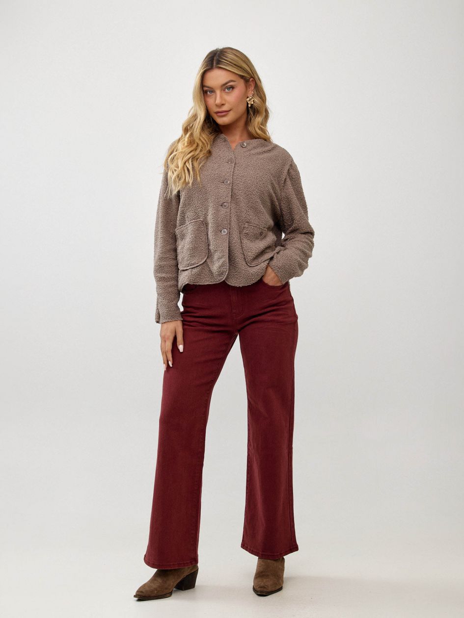 מעיל בוקלה שני כיסים