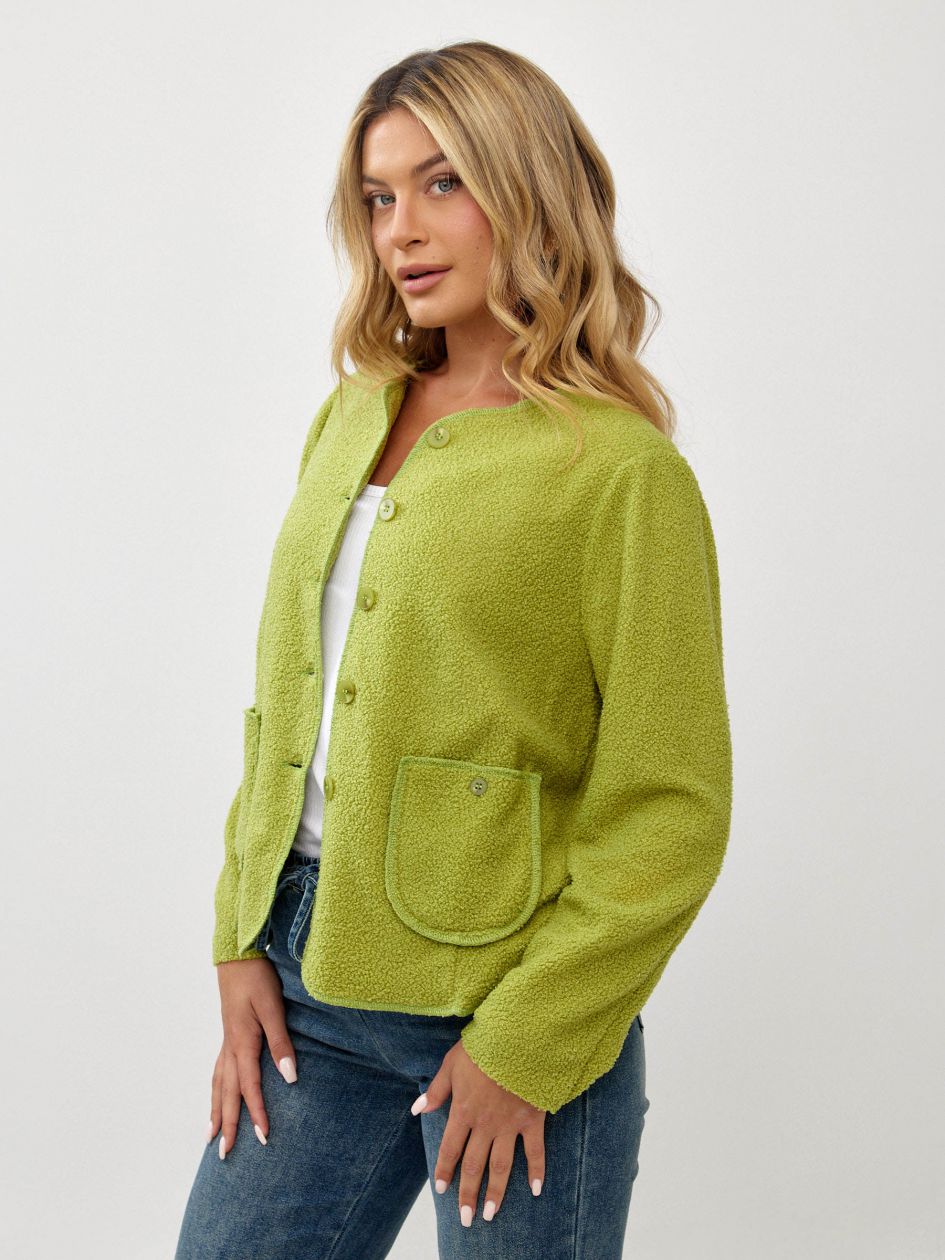 מעיל בוקלה שני כיסים