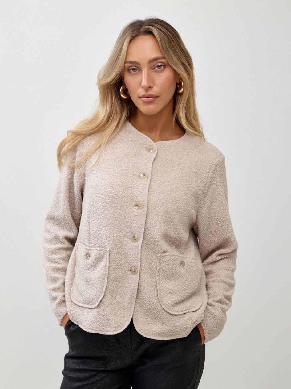 מעיל בוקלה שני כיסים