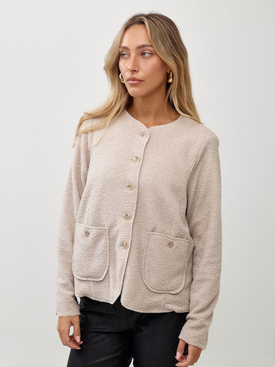 מעיל בוקלה שני כיסים