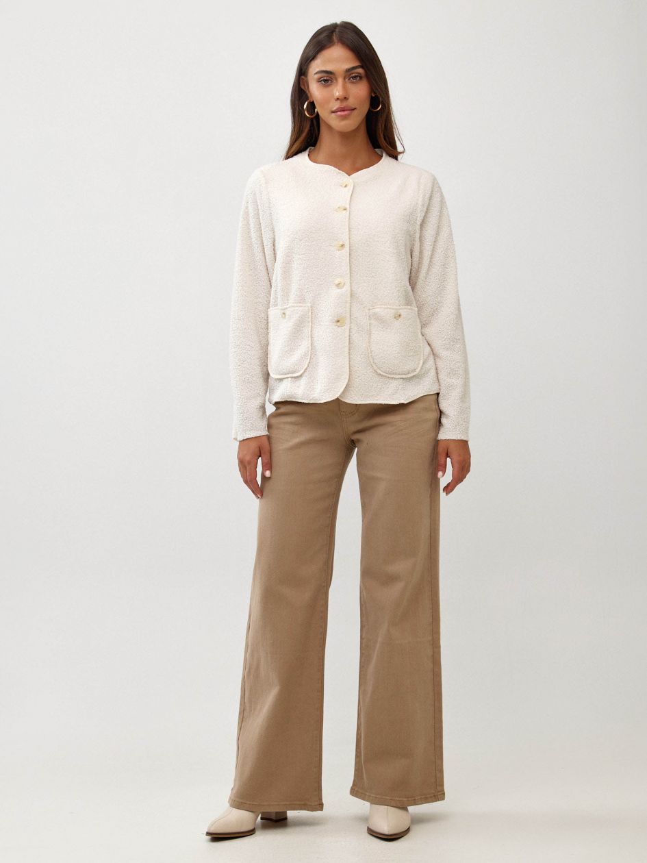 מעיל בוקלה שני כיסים