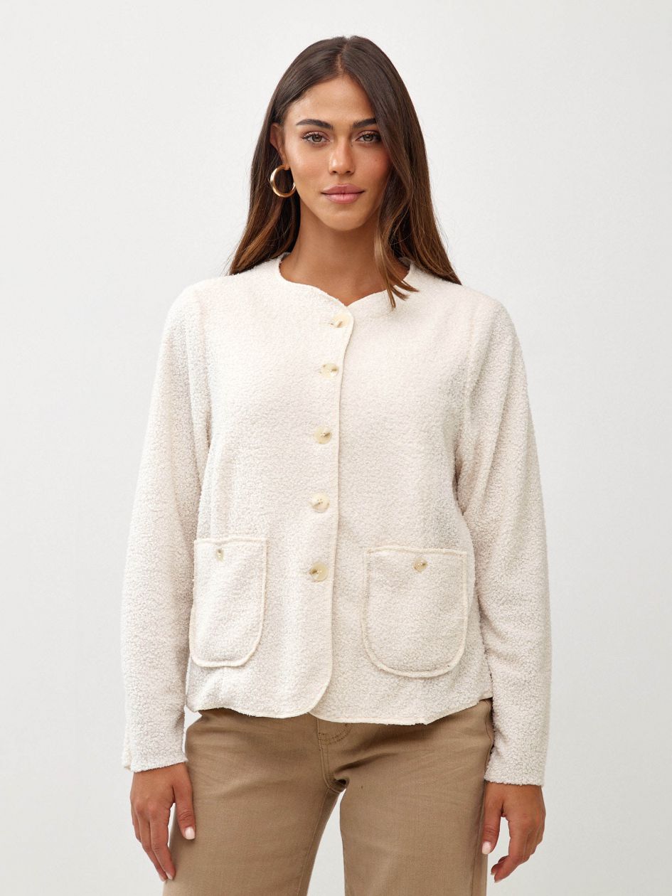 מעיל בוקלה שני כיסים