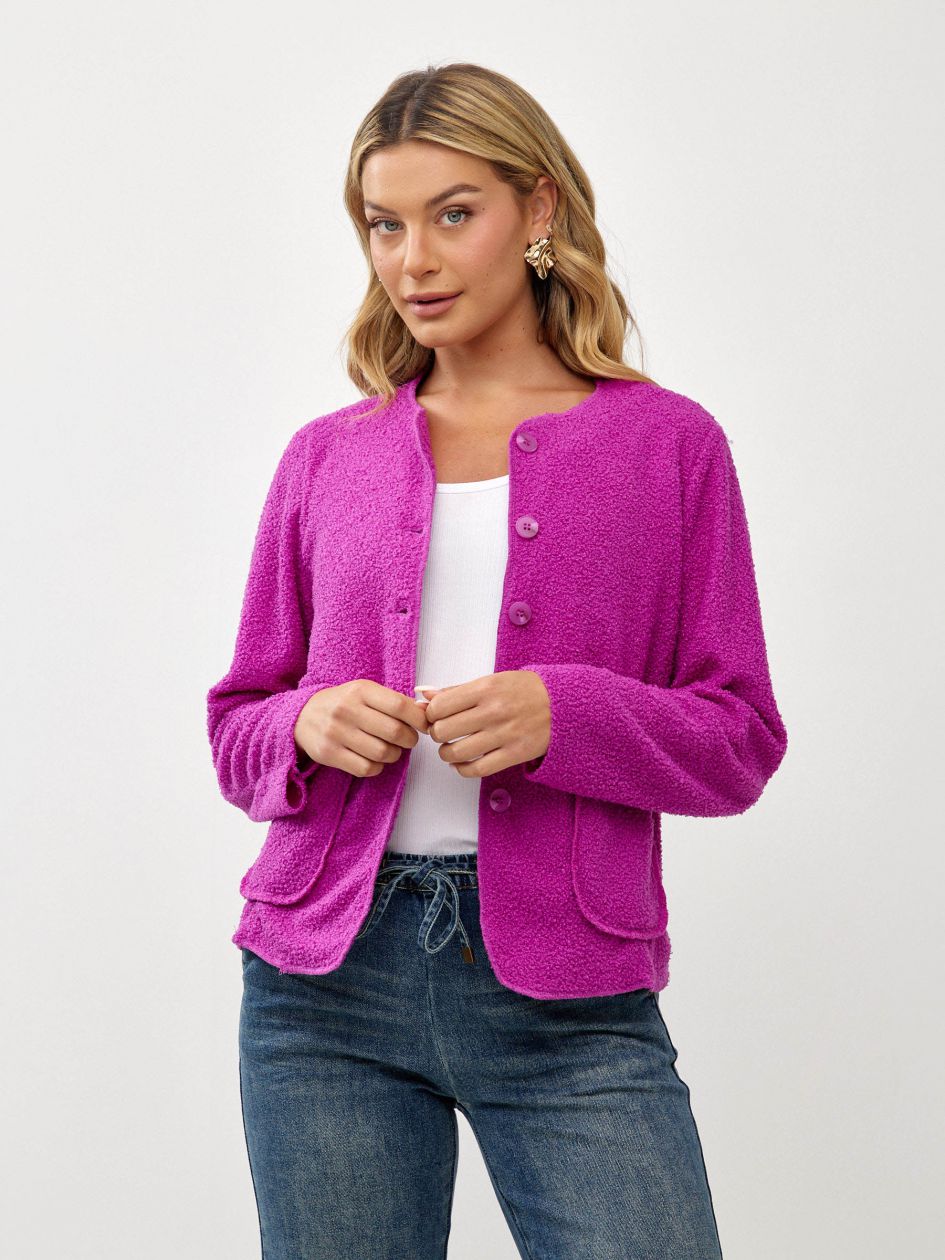 מעיל בוקלה שני כיסים