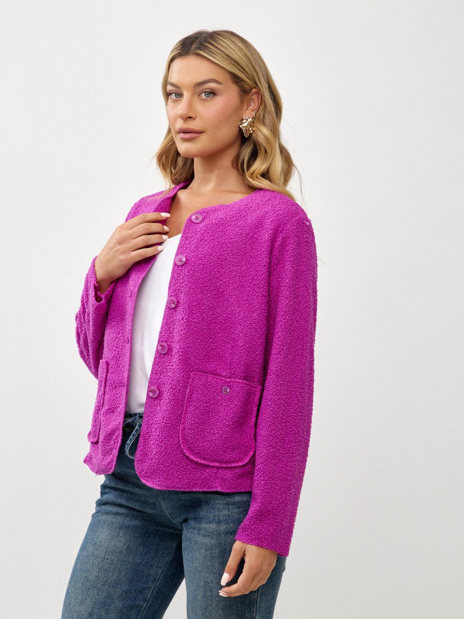 מעיל בוקלה שני כיסים