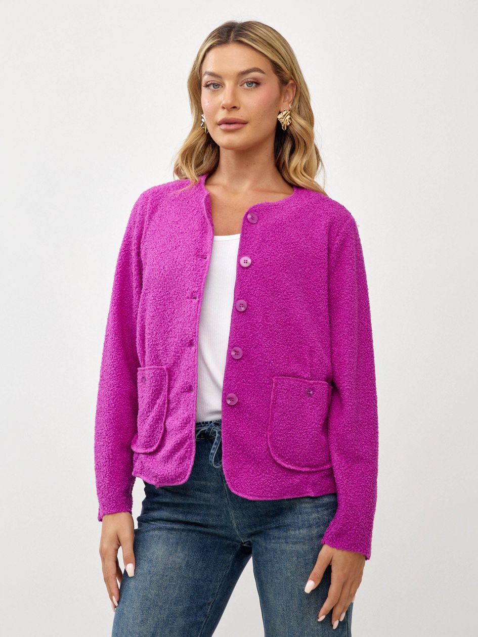 מעיל בוקלה שני כיסים