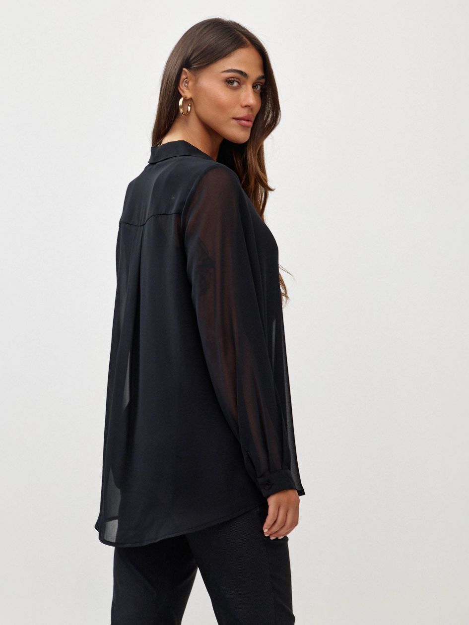 חולצה שיפון כפתורים