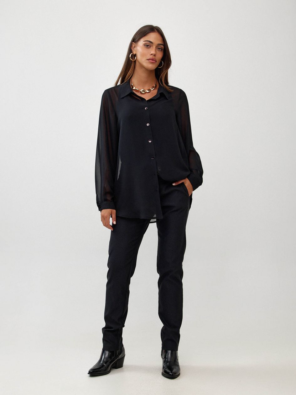 חולצה שיפון כפתורים