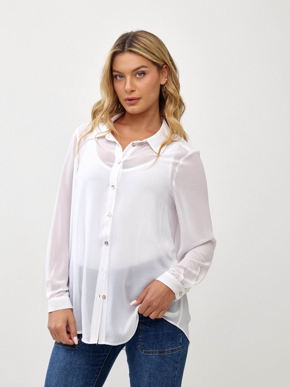 חולצה שיפון כפתורים