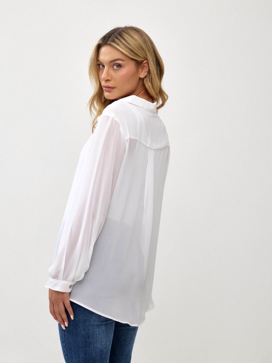 חולצה שיפון כפתורים