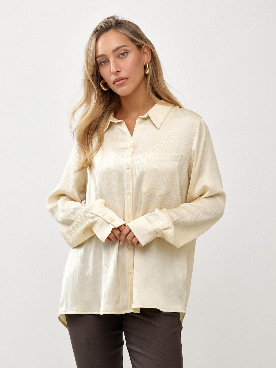 חולצה סאטן מקומט