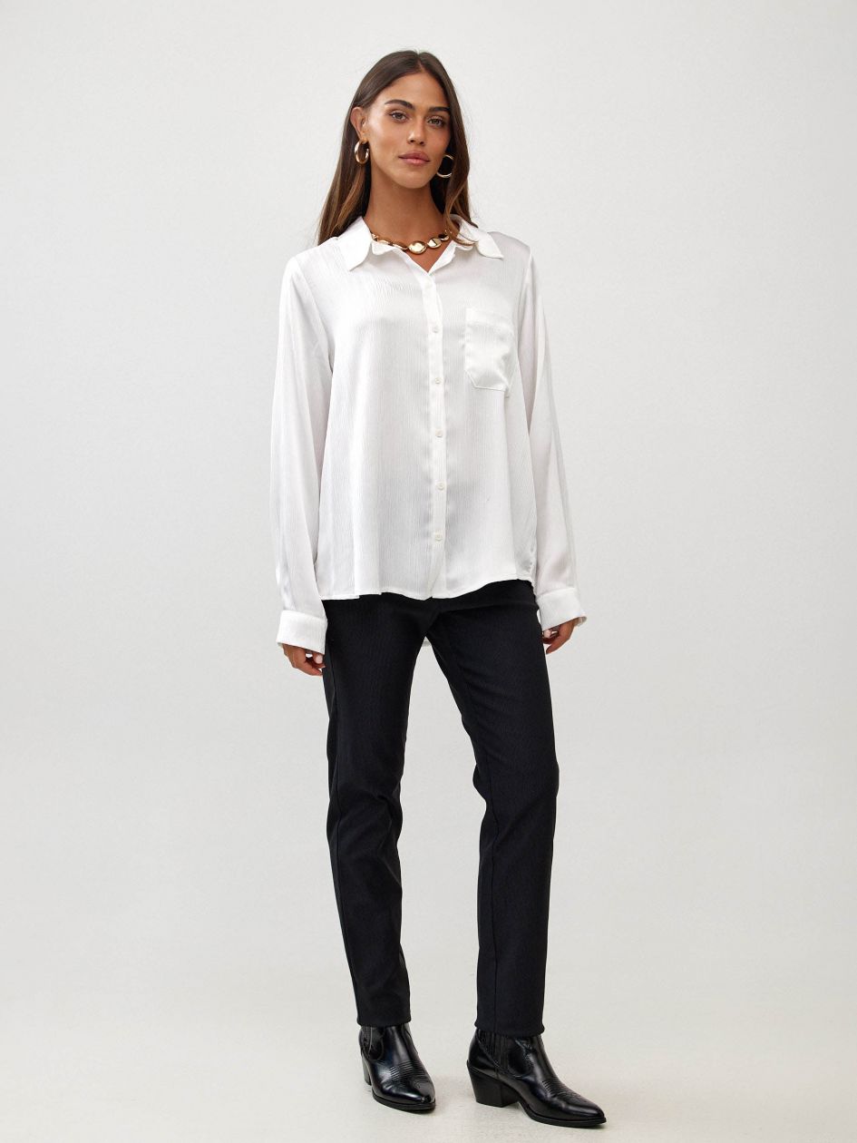 חולצה סאטן מקומט