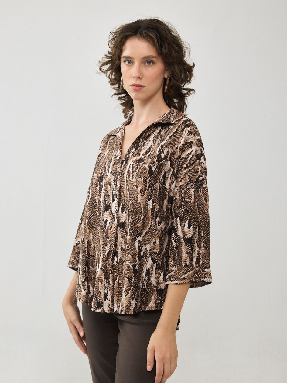 חולצה אריג מנומר