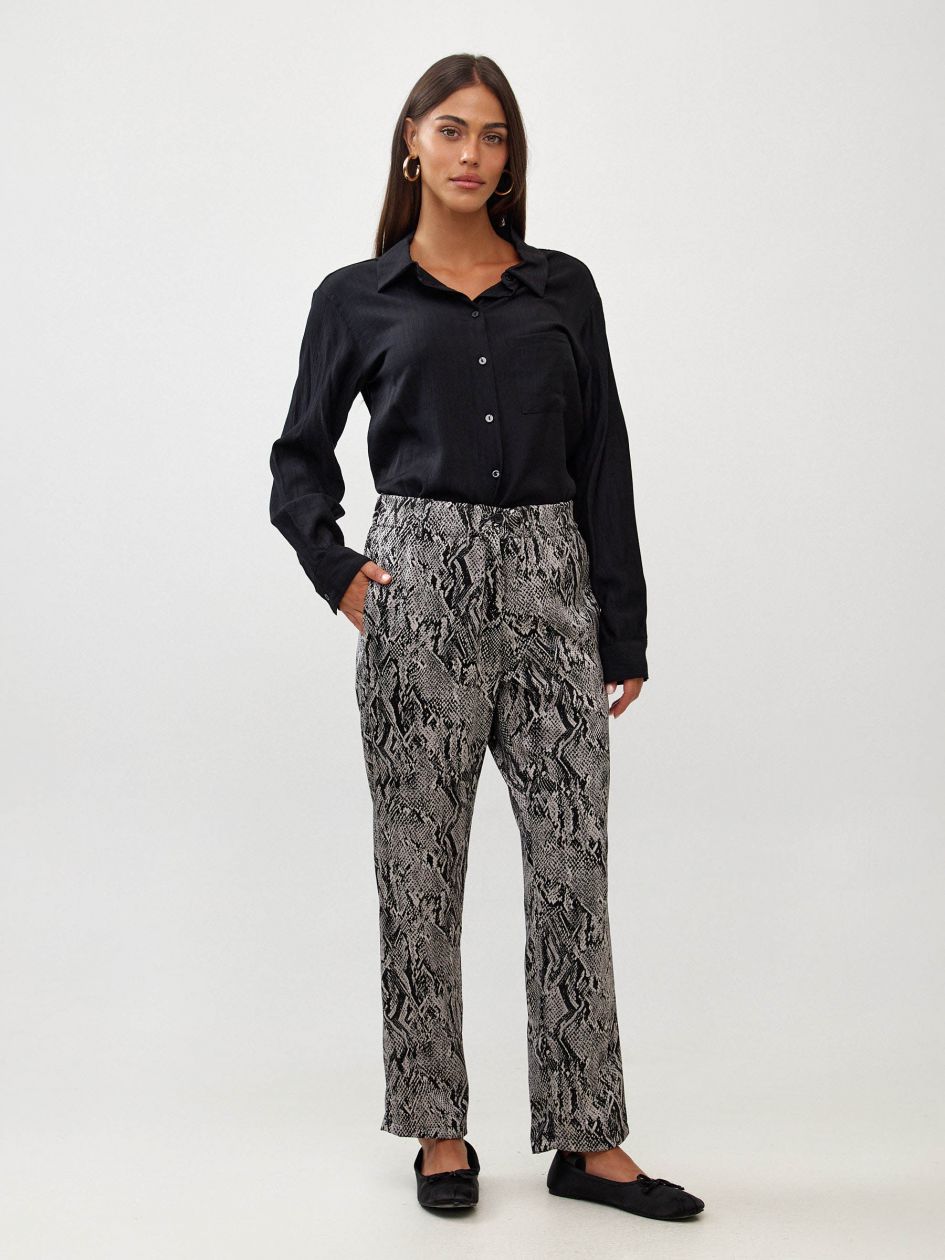 מכנסיים אריג מודפס