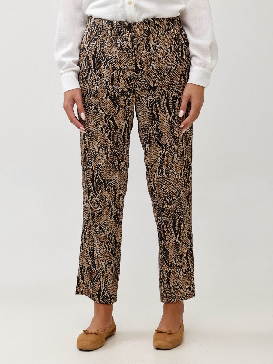 מכנסיים אריג מודפס