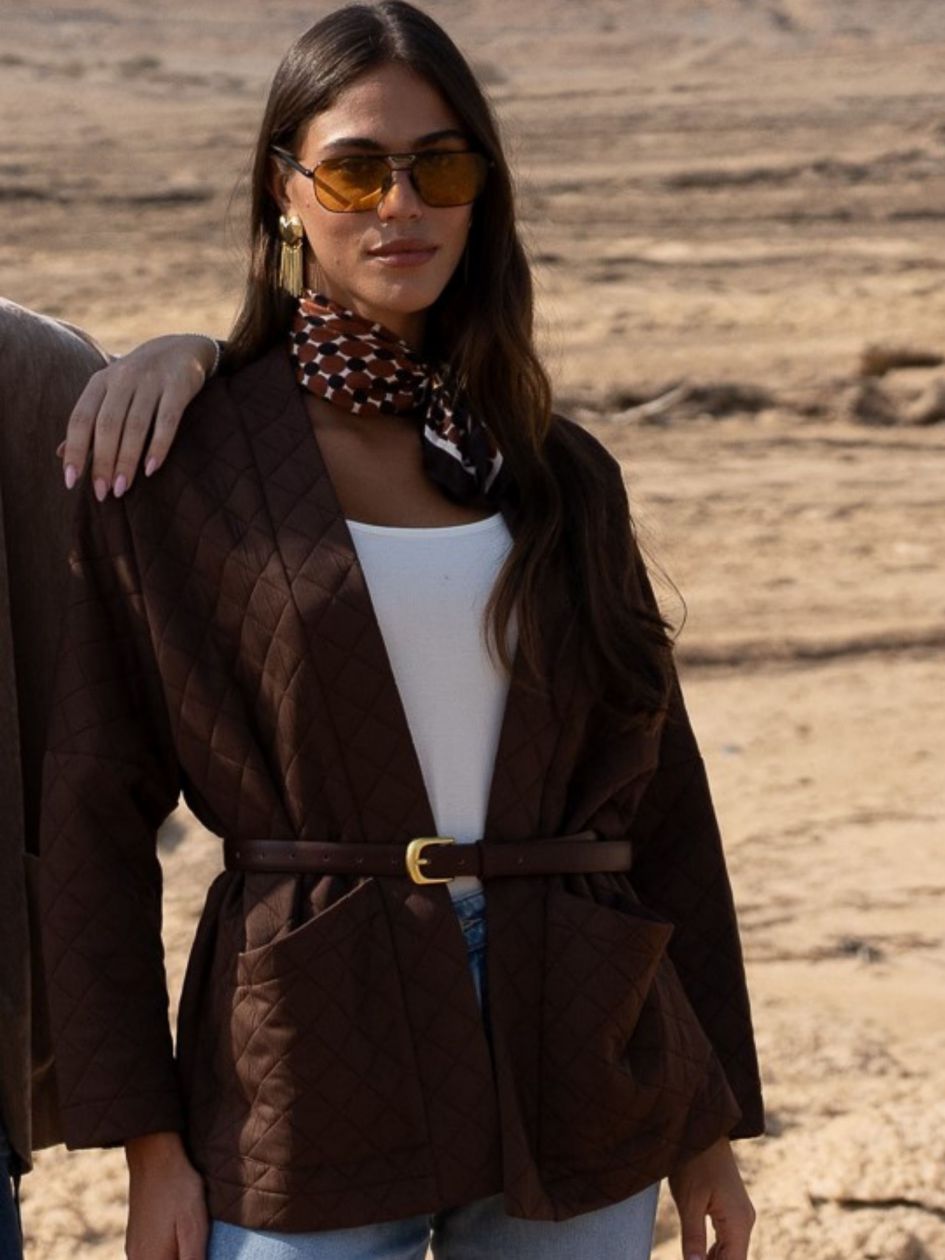 מעיל קווילט משולשים