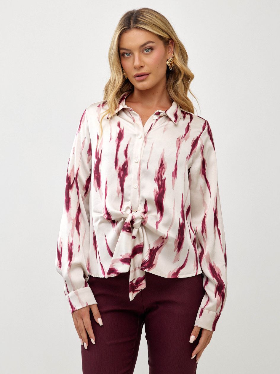 חולצה סאטן מודפס