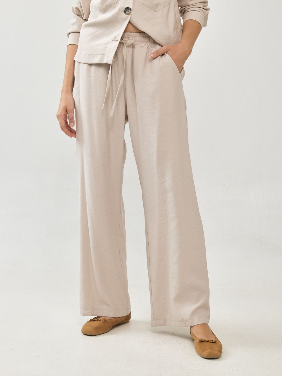 מכנסיים אריג גומי שרוך