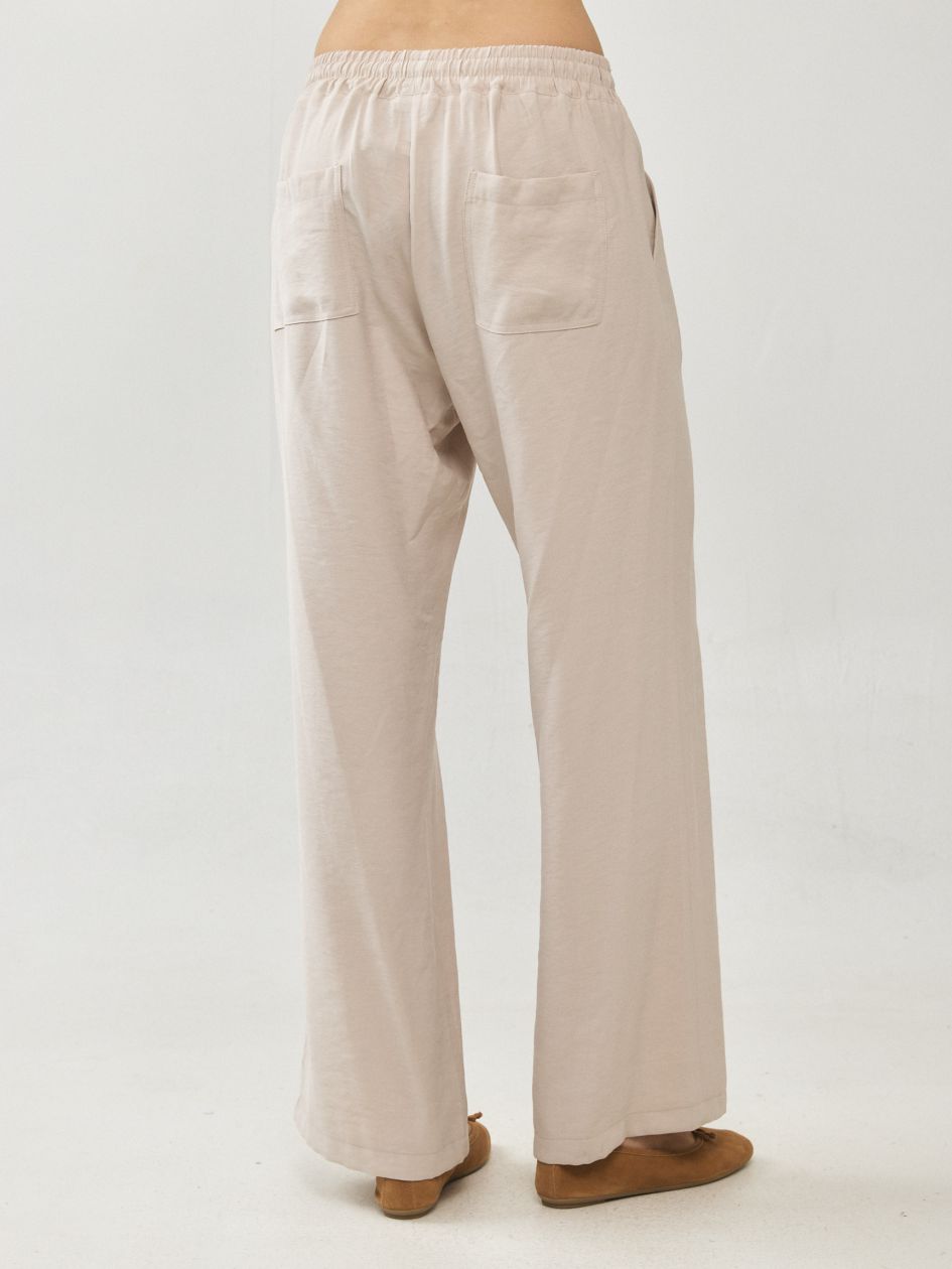 מכנסיים אריג גומי שרוך