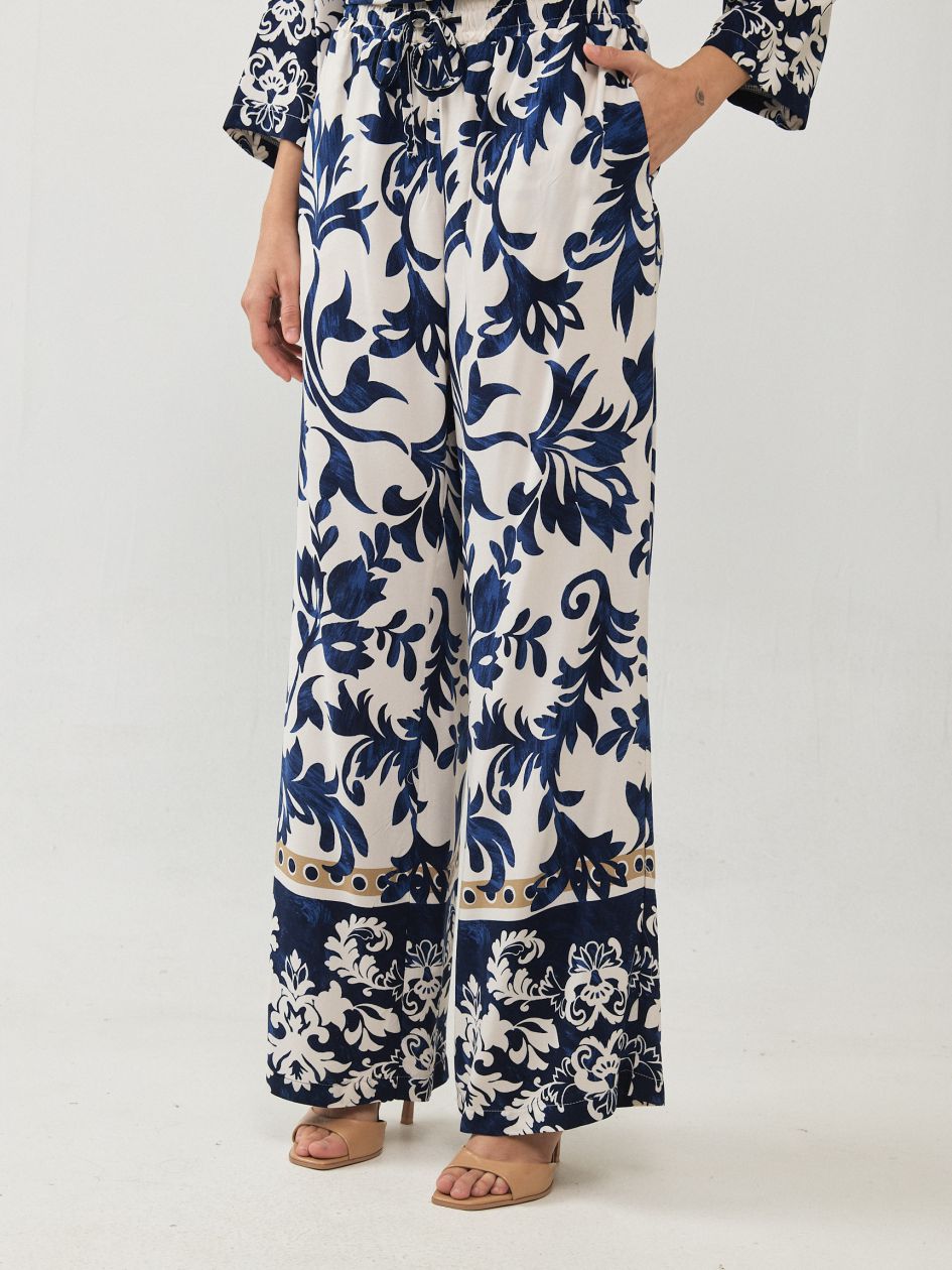 מכנסיים גומי כיווץ מודפס