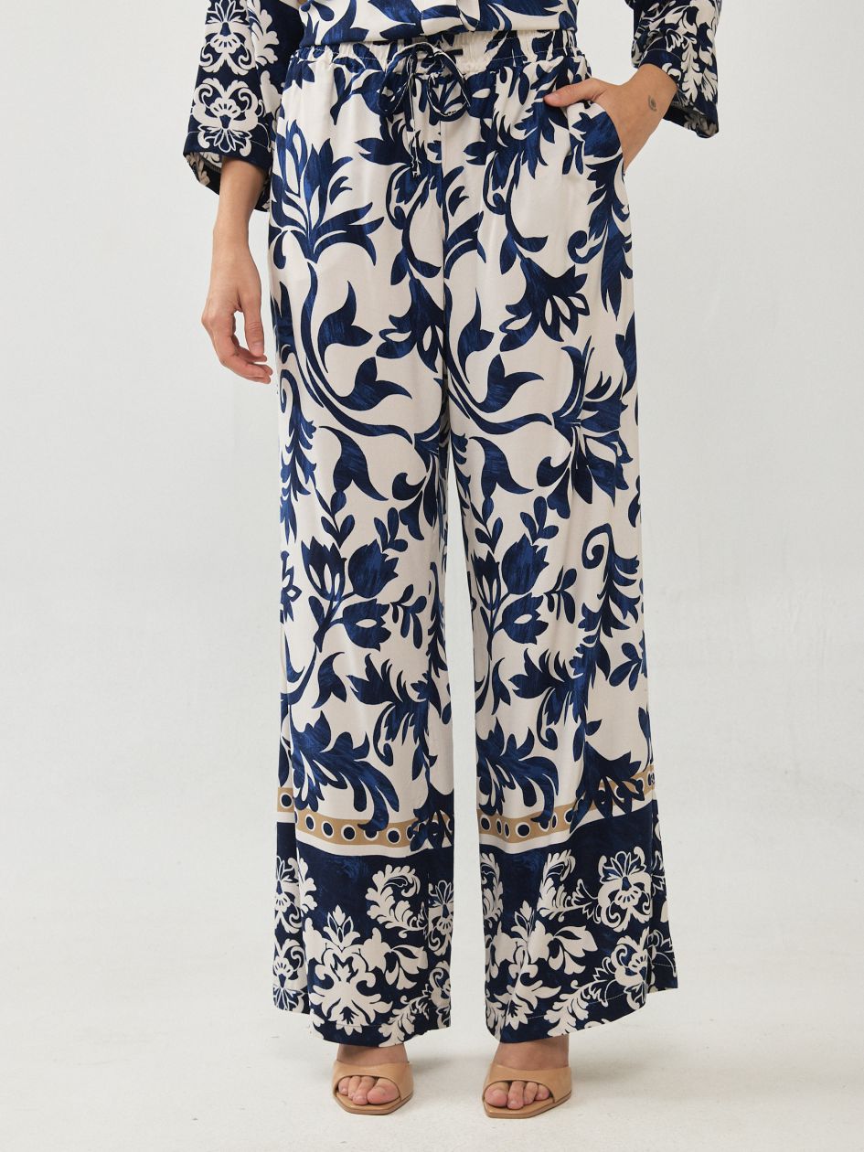 מכנסיים גומי כיווץ מודפס