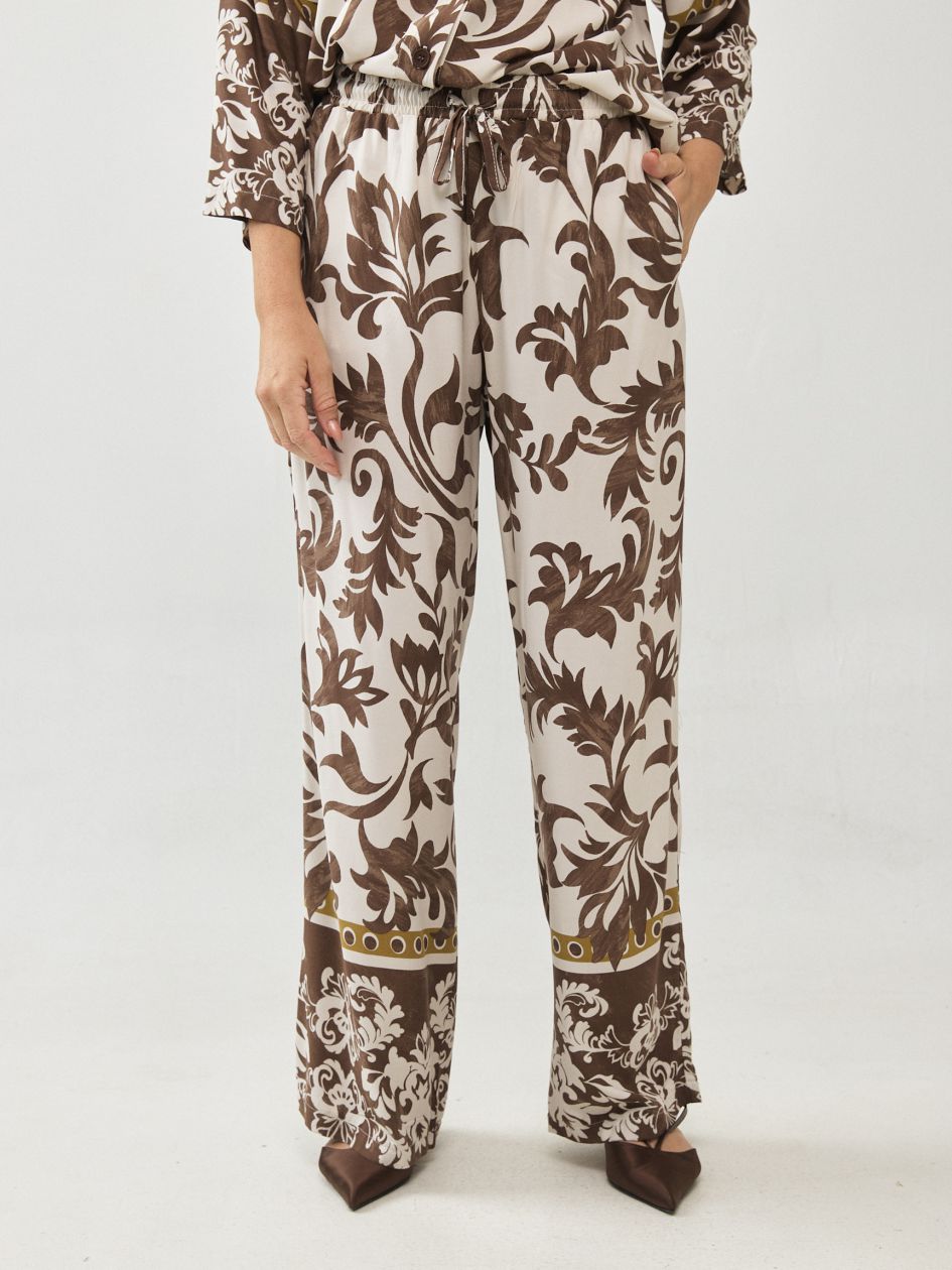 מכנסיים גומי כיווץ מודפס