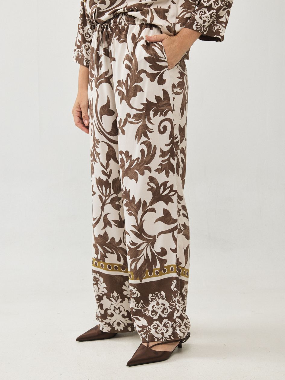 מכנסיים גומי כיווץ מודפס