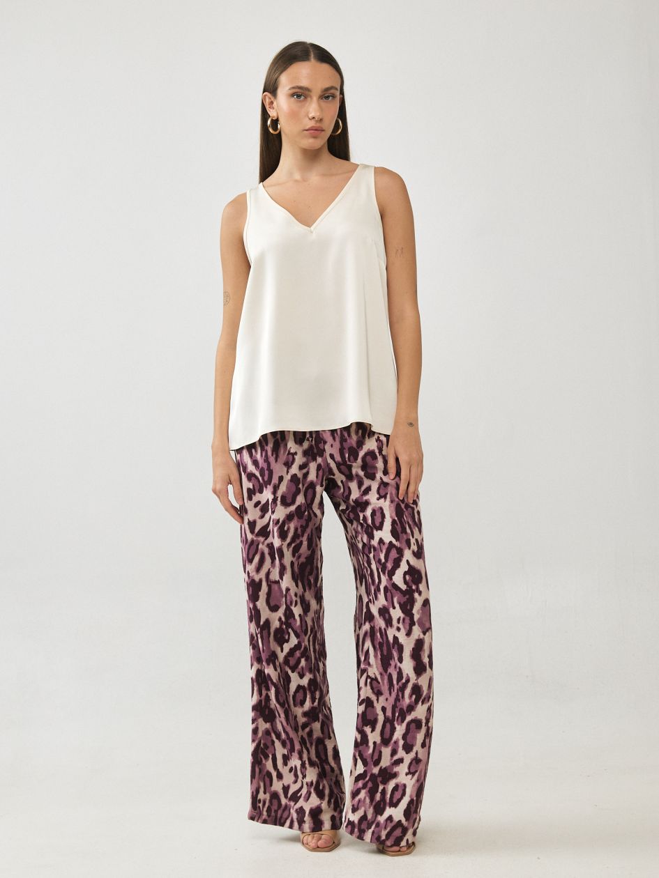 מכנסיים אריג מודפס