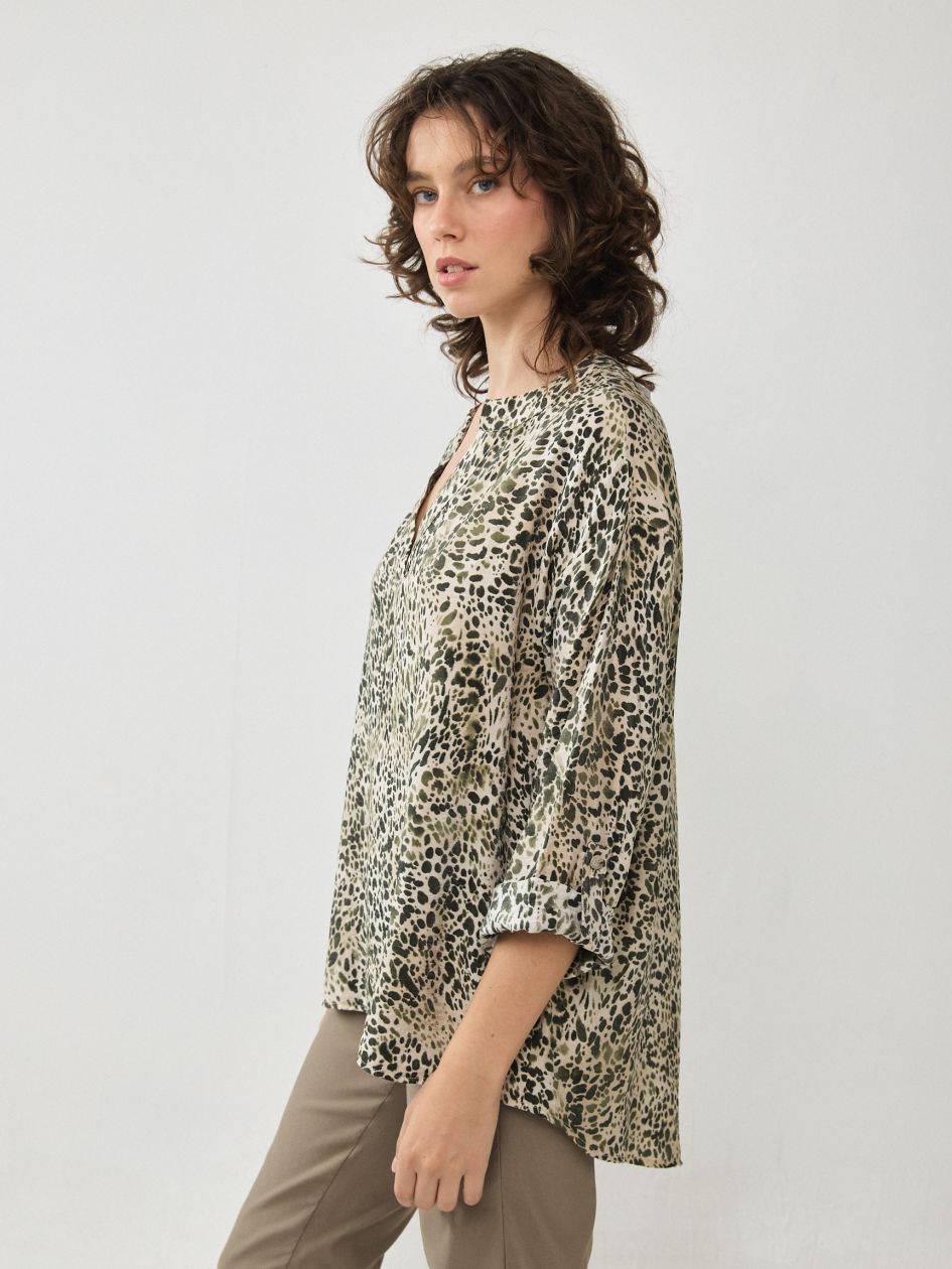 חולצה הדפס שרוול קלאפה