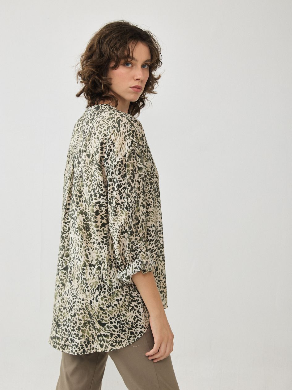 חולצה הדפס שרוול קלאפה