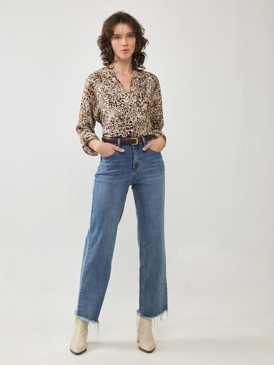 חולצה הדפס שרוול קלאפה