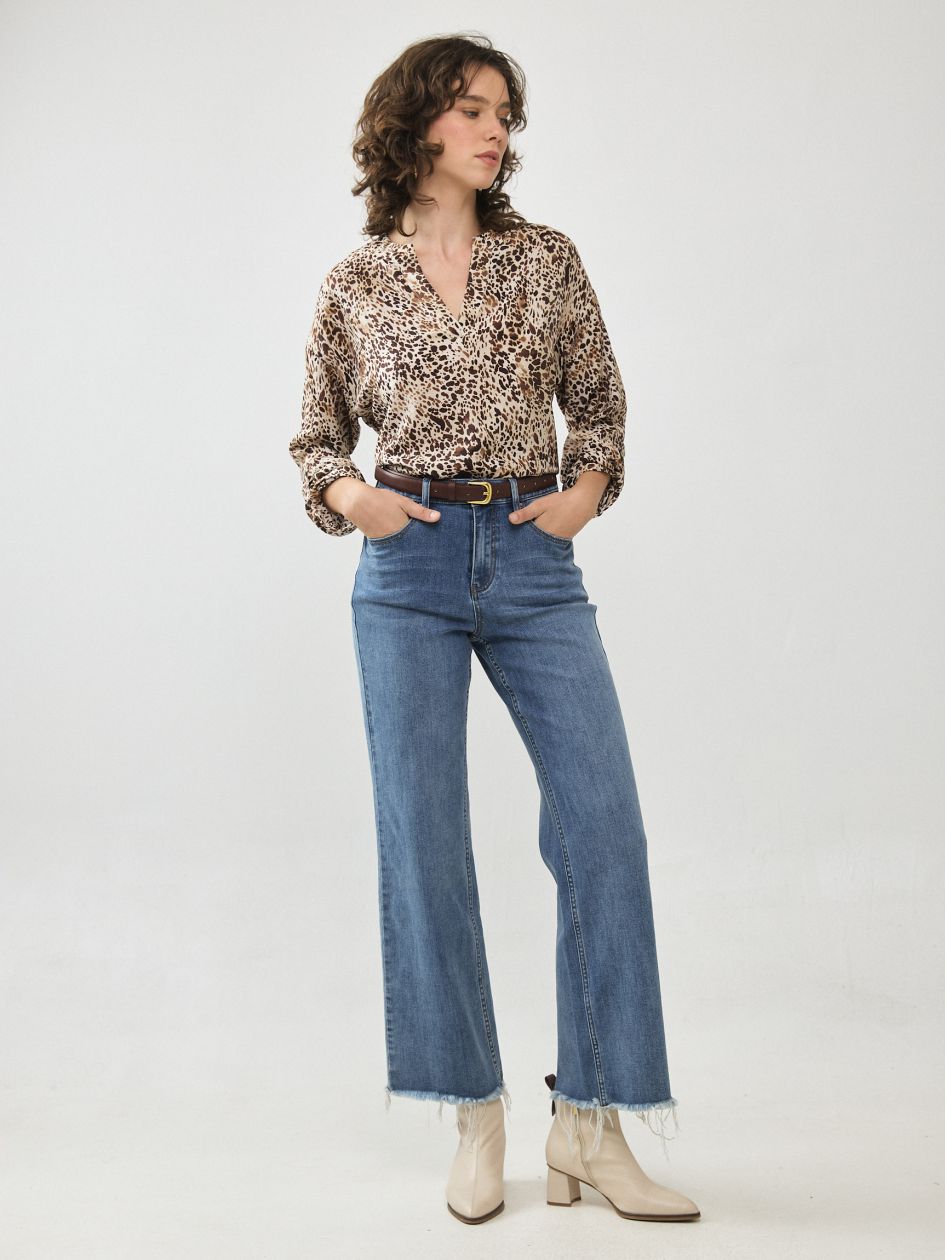 חולצה הדפס שרוול קלאפה