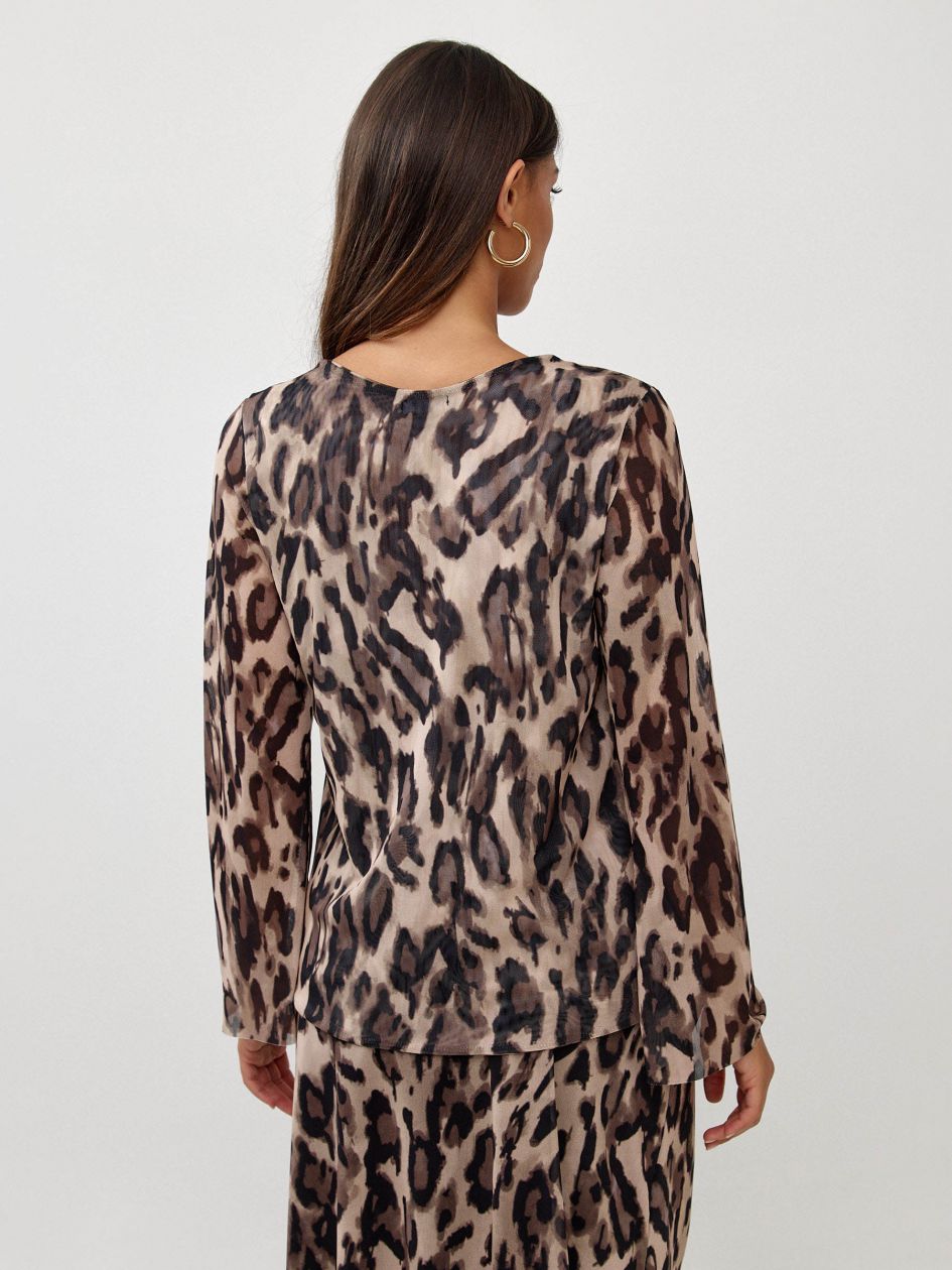 חולצה רזיל מודפס קשירה