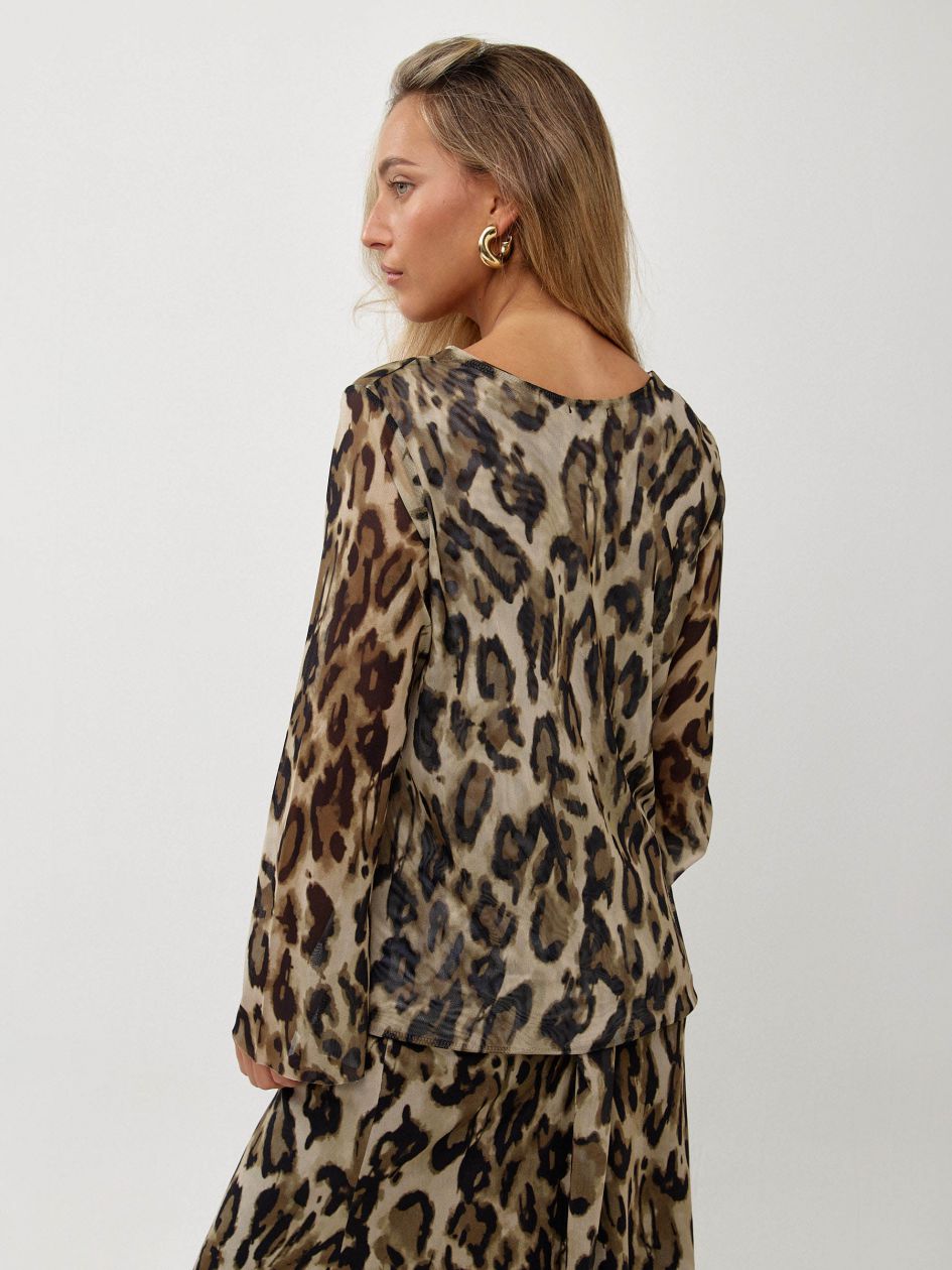 חולצה רזיל מודפס קשירה