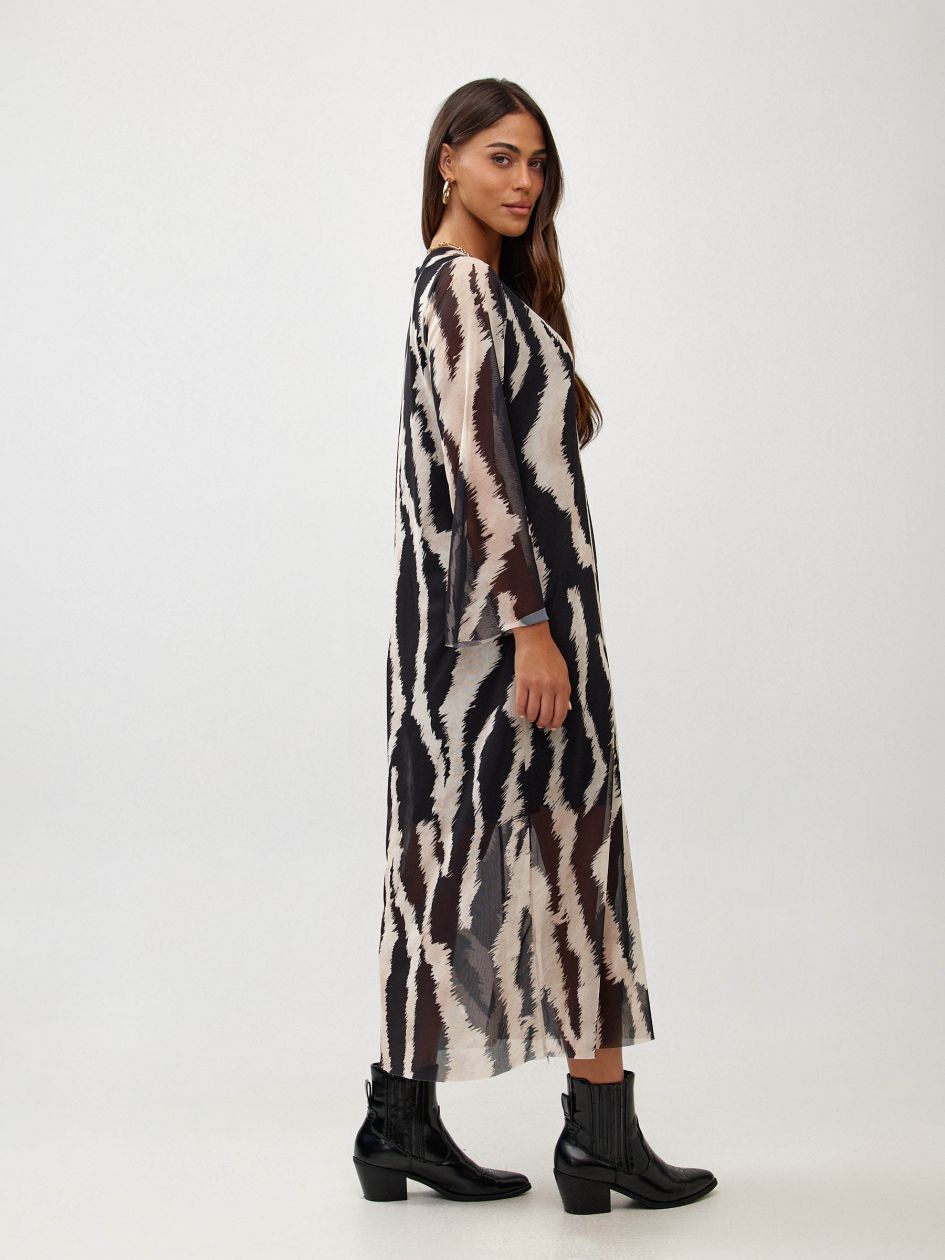 שמלה ארוכה רזיל מודפס