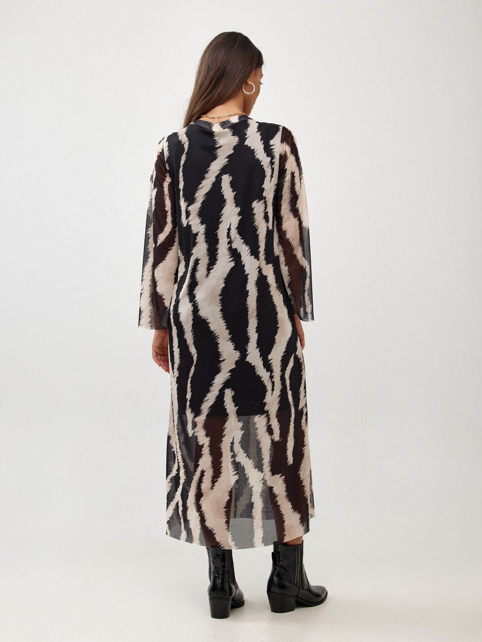 שמלה ארוכה רזיל מודפס