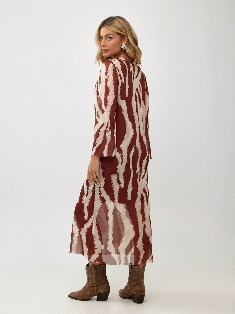 שמלה ארוכה רזיל מודפס