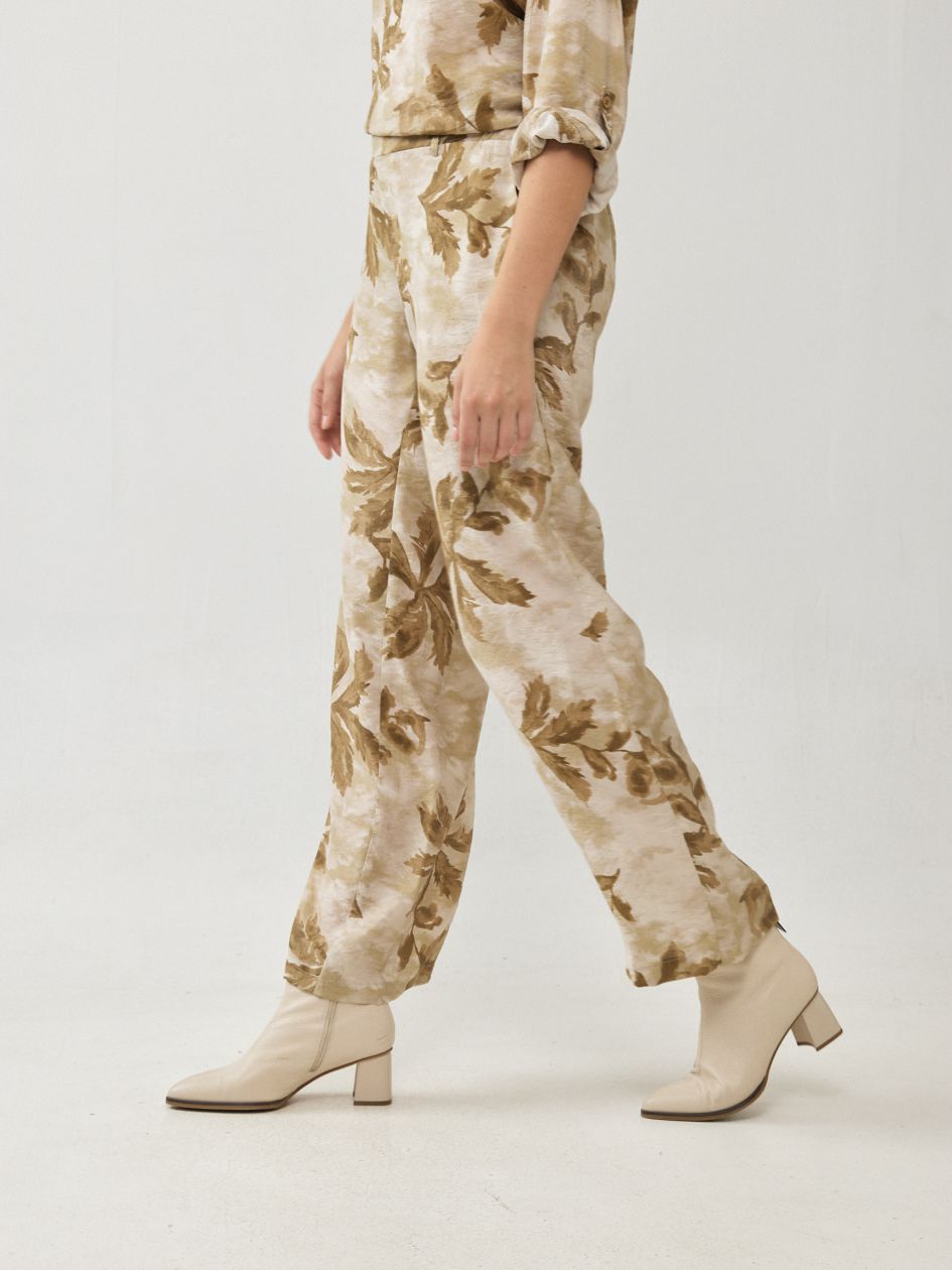 מכנסיים אריג מודפס