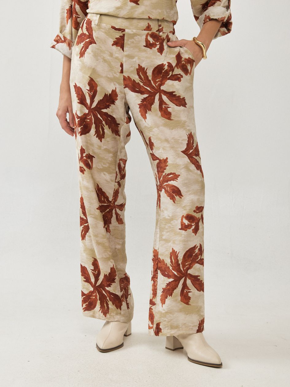 מכנסיים אריג מודפס